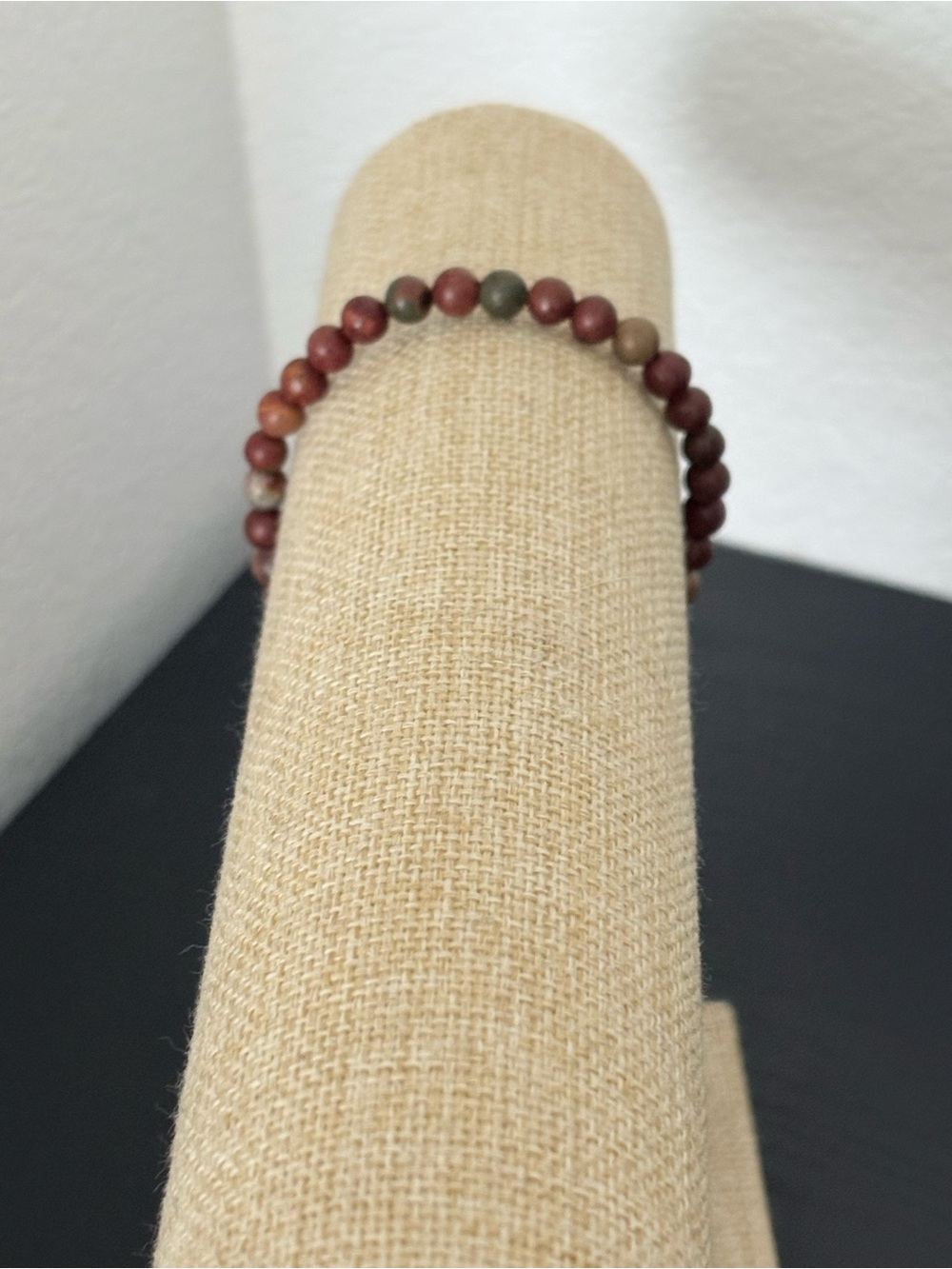 Handcrafted picasso jasper natural stone beaded bracelet